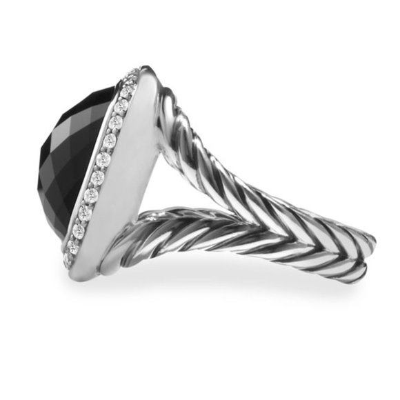 David Yurman Albion Ring-Black Onyx with Diamonds - Picture 2 of 16